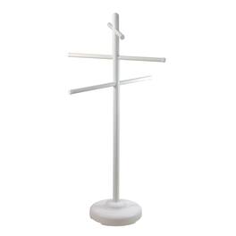 Swim Central - Swimming Pool Towel Rack Poolside Organizer - 51" - White