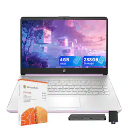 HP - Stream 14" HD Laptop,Intel N150,4GB RAM,128GB UFS+128GB Docking Set,Intel Graphics,1 Year Office 365,Win 11s - Purple