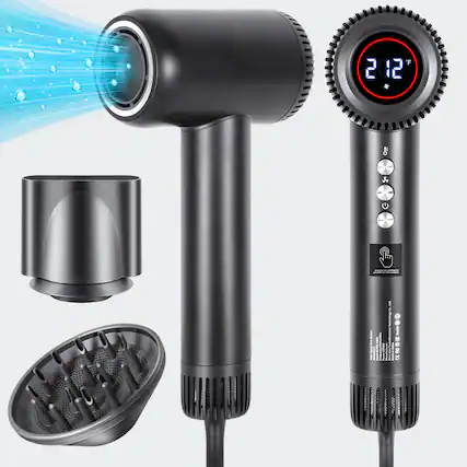 Front. Morfone - Morfone high-speed hair dryer operates at a speed of 160,000/min and with 500 billion ionized hair care functions..