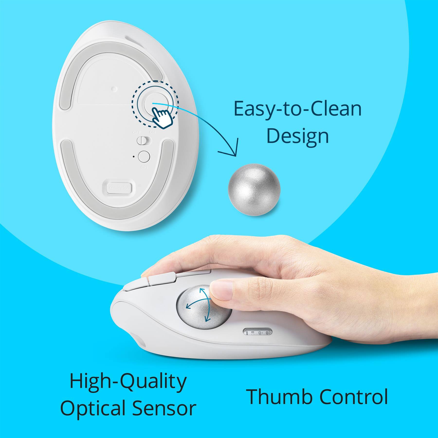 - Easy-to-Clean Design
- High-Quality Optical Sensor
- Thumb Control