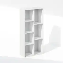 Furinno - Reed 7-Cube Multipurpose Open Shelf Clothing & Closet Storage Organization - White