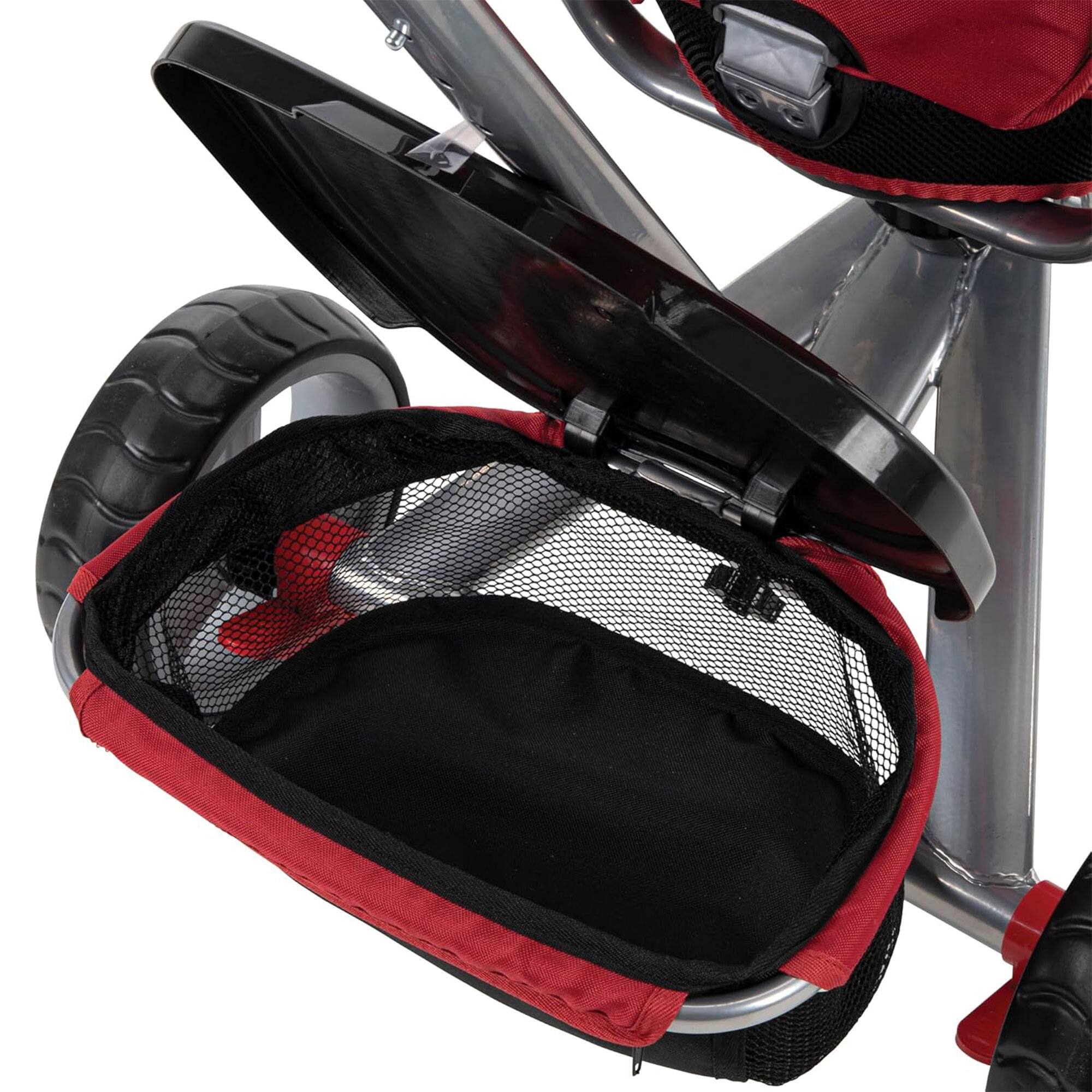 Alt View 7. Huffy - Huffy Malmo Luxe 4 in 1 Canopy Tricycle with Push Handle for Toddlers, Red/Black - Red/Black.