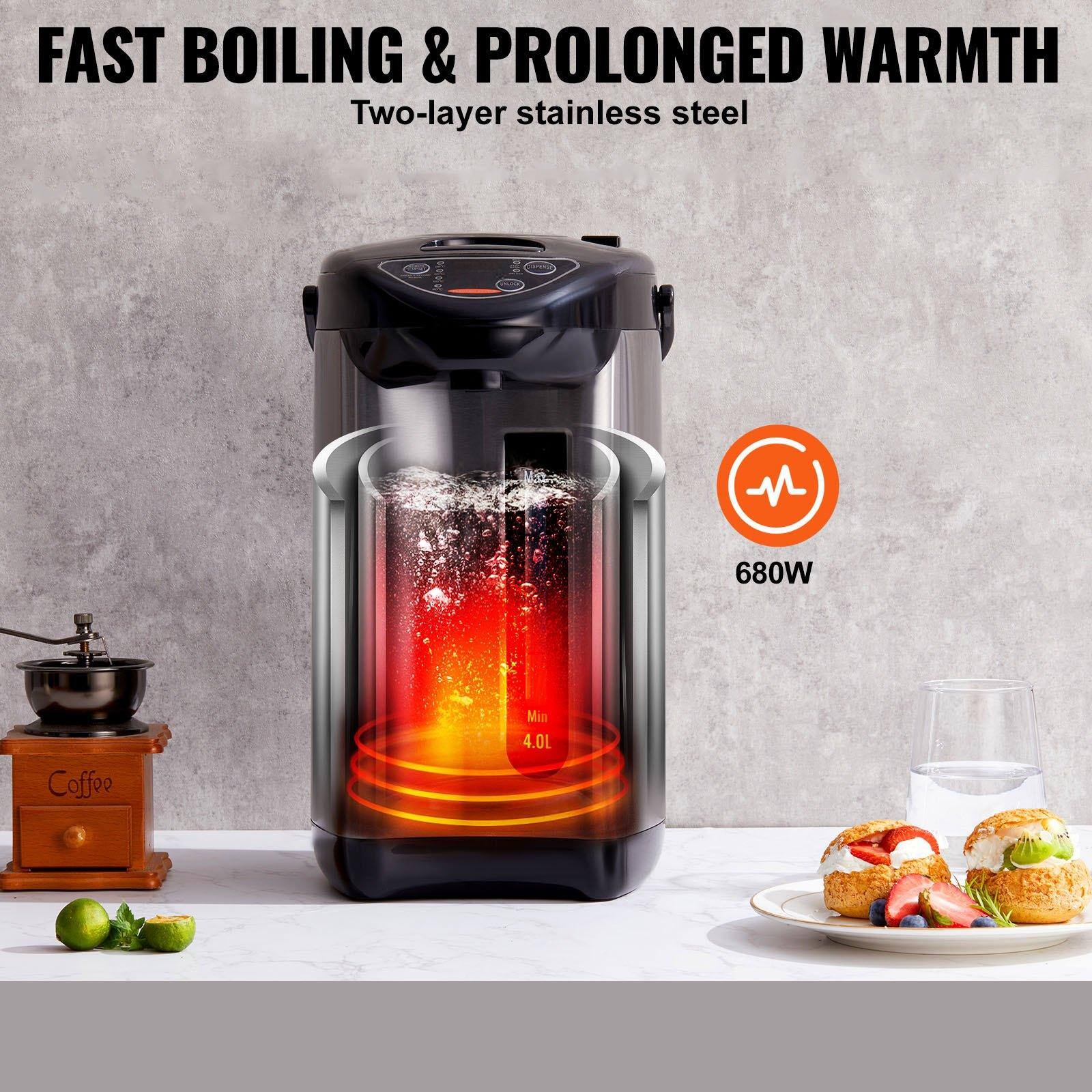 FAST BOILING & PROLONGED WARMTH  
Two-layer stainless steel  
680W  
4.0L