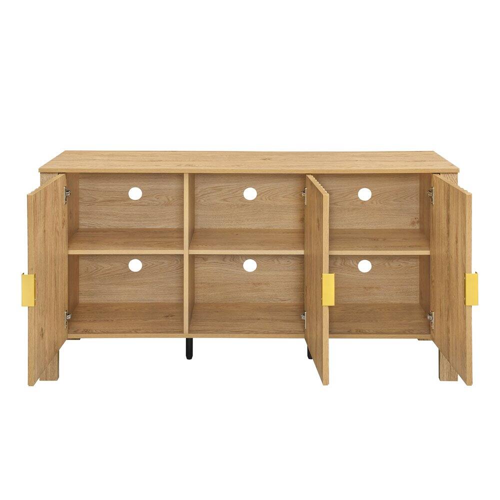 Alt View 3. New Classic Furniture - Thayer Wood Sideboard/TV Console in Natural/Beige - Natural.