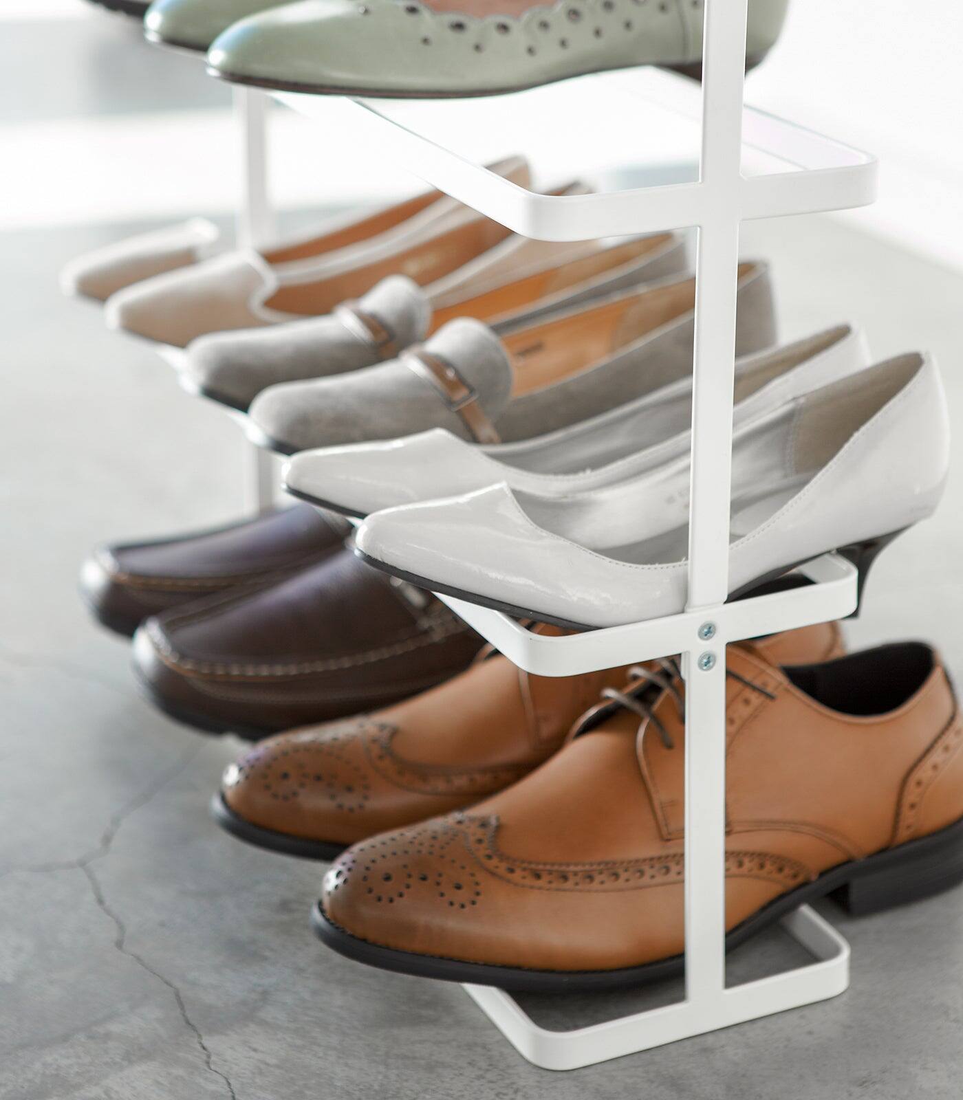 Back. Yamazaki Home - Shoe Rack (18" H)  - Steel - Black.