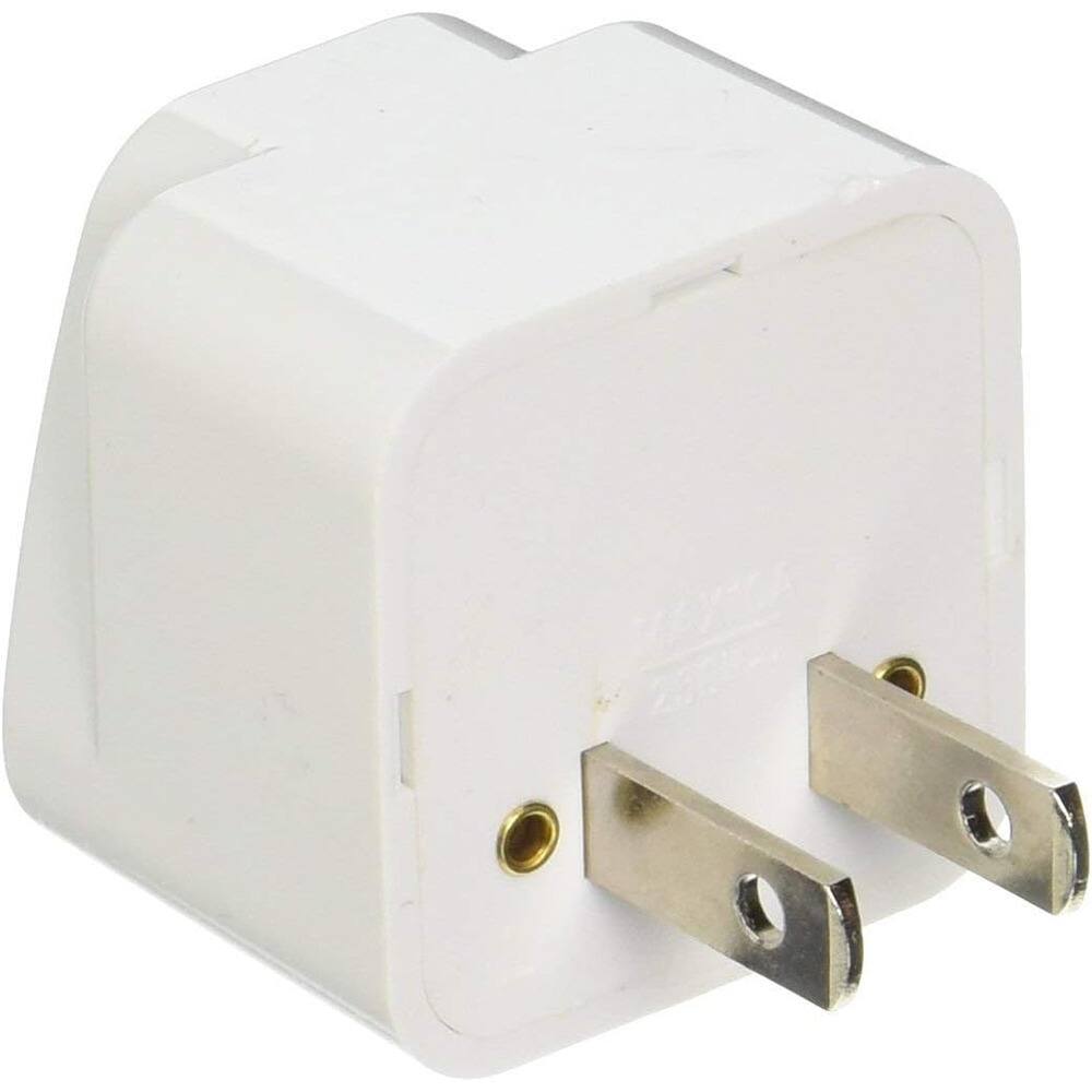 Left. Schertz - Universal Power Adapter 2-Pack, EU/UK/CN/AU to US Wall Charger Converter - White.