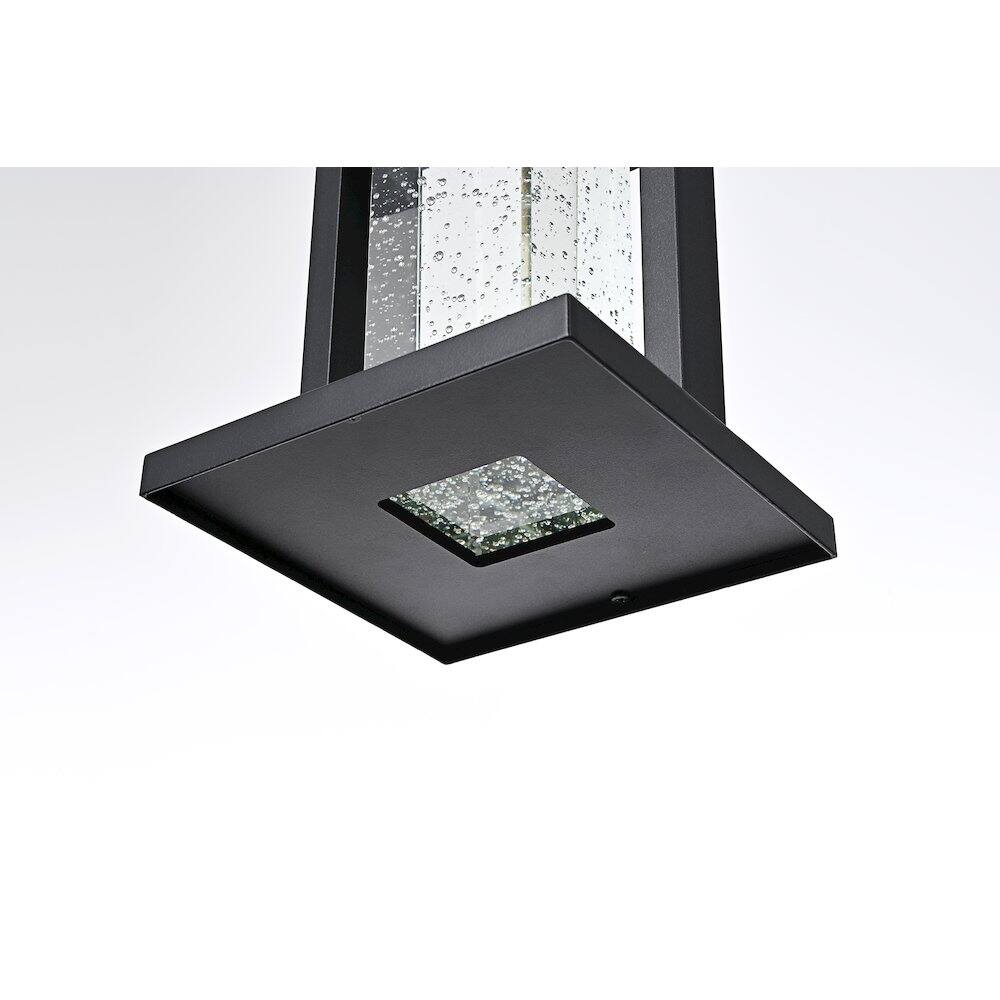 Alt View 1. Elegant Lighting - Uriah 16 inch LED Outdoor Wall sconce in Black - Black And Clear.