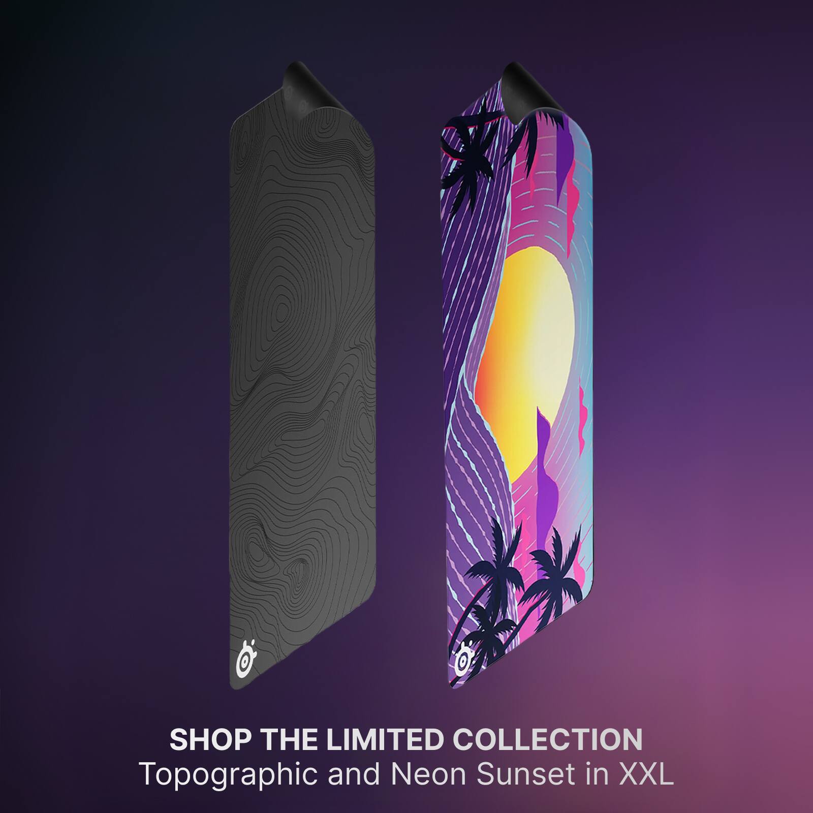 SHOP THE LIMITED COLLECTION  
Topographic and Neon Sunset in XXL