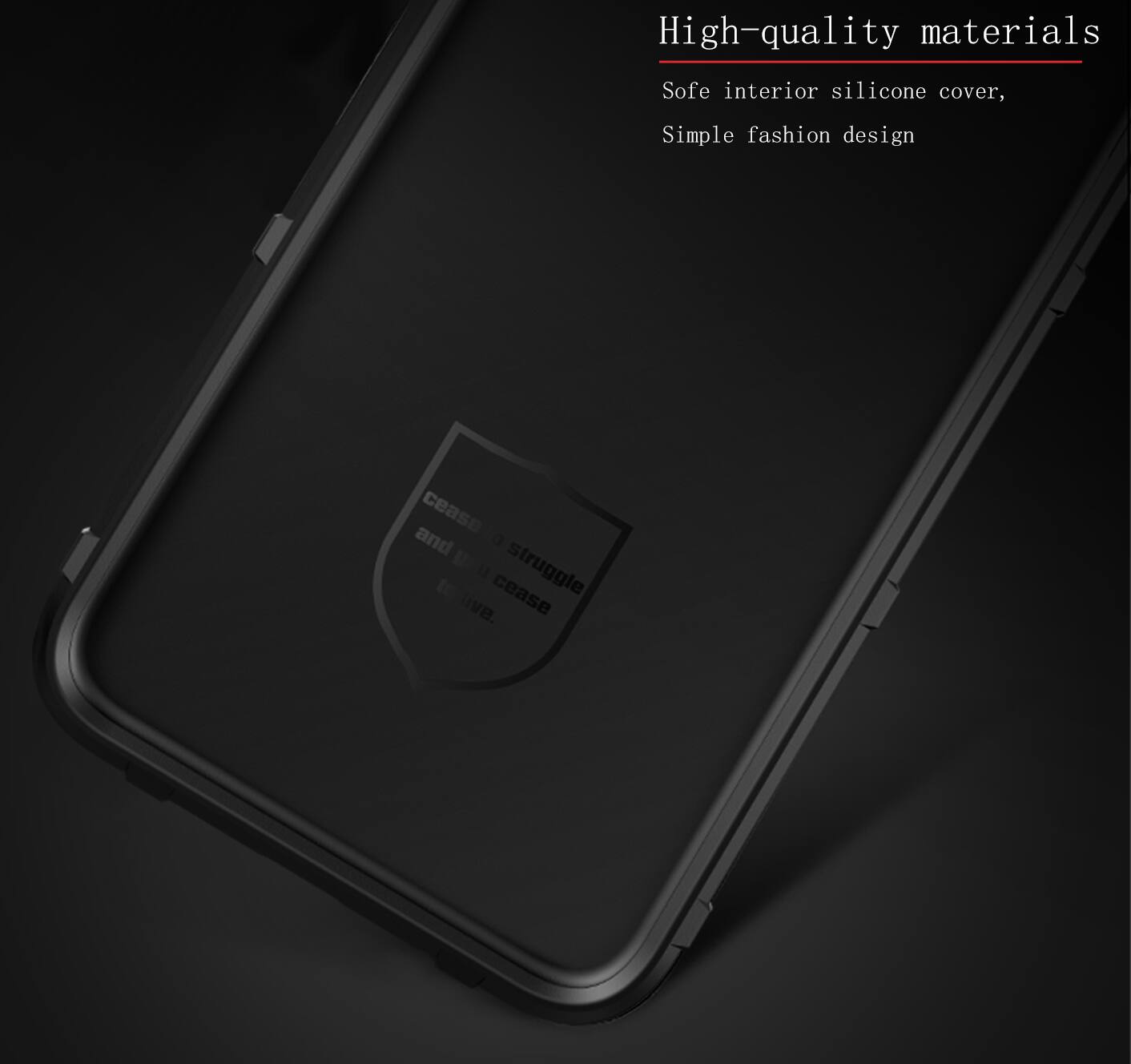 High-quality materials, Sofe interior silicone cover, Simple fashion design.