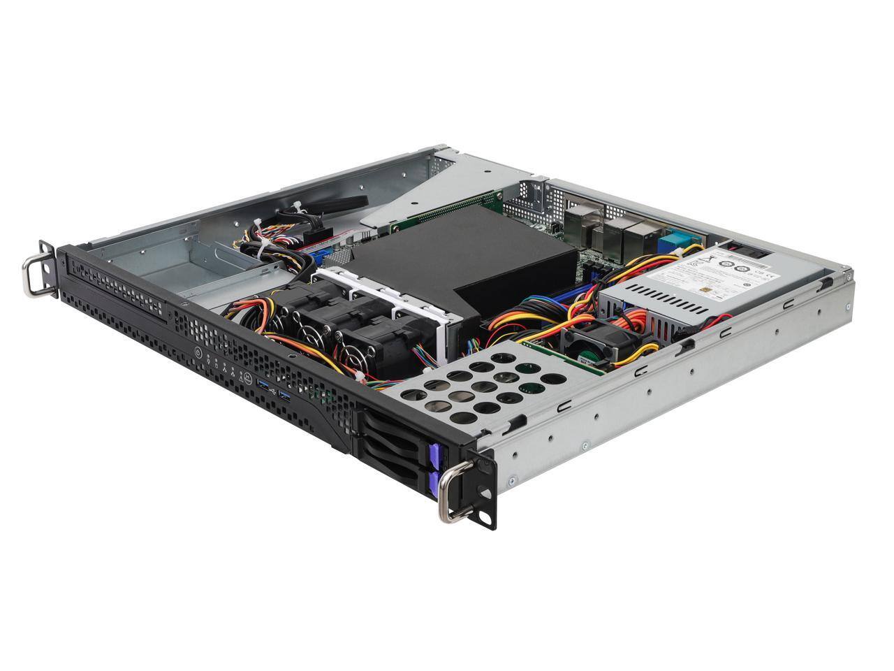 Alt View 4. ASRock - ASRock Rack 1U2S-B650 AMD AM5 Server Barebone, 2x 2.5" SATA, Dual 1G LAN.