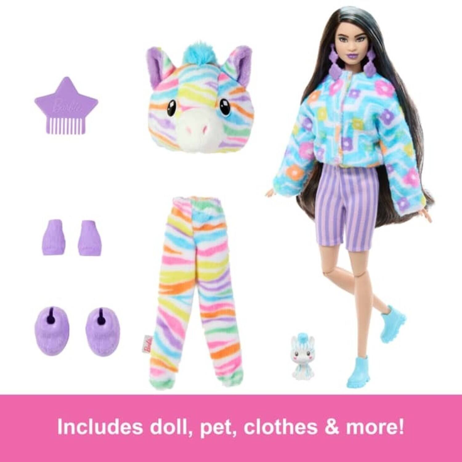 Mattel Barbie Cutie Reveal Color Wow Series Barbie Zebra