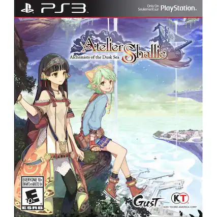 PS3 Only
Seulement sur PlayStation.
Atelier Shallie
Alchemists of the Dusk Sea
EVERYONE 10+
ENFANTS E ADULTES
ESRB
GusT
KOEI TECMO AMERICA CORP. - T (Teen 13+)