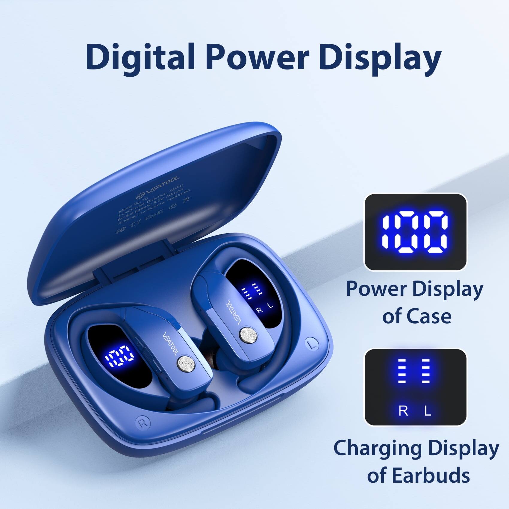 Digital Power Display

- Power Display of Case
- Charging Display of Earbuds