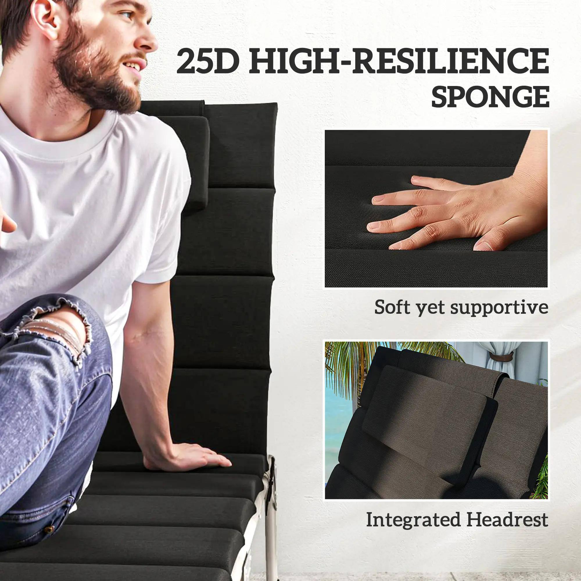 25D HIGH-RESILIENCE SPONGE
Soft yet supportive
Integrated Headrest