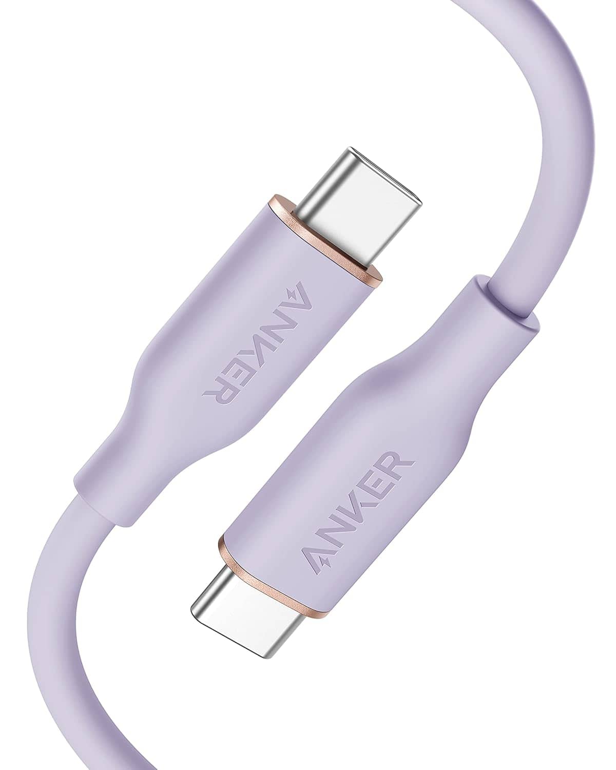 Anker - USB C Cable, Type C Flow Cord（3ft） - Mauve
