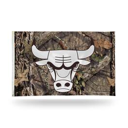 Rico Industries - Chicago Bulls Bold Mossy Oak Camo Design 3x5 Indoor/Outdoor Banner Flag - Multi