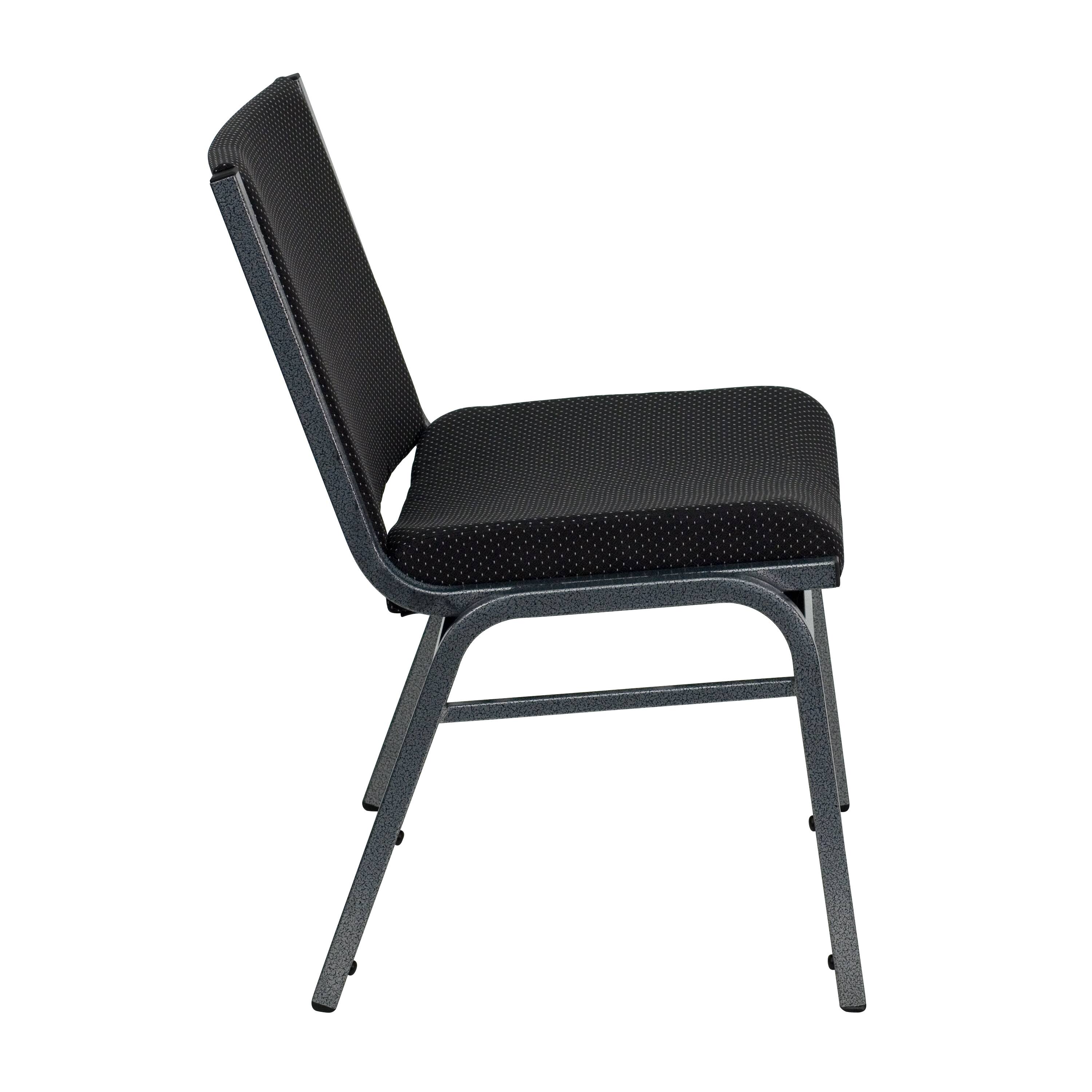 Alt View 5. Emma + Oliver - 1000 lb. Big & Tall Fabric Stack Chair - Black.