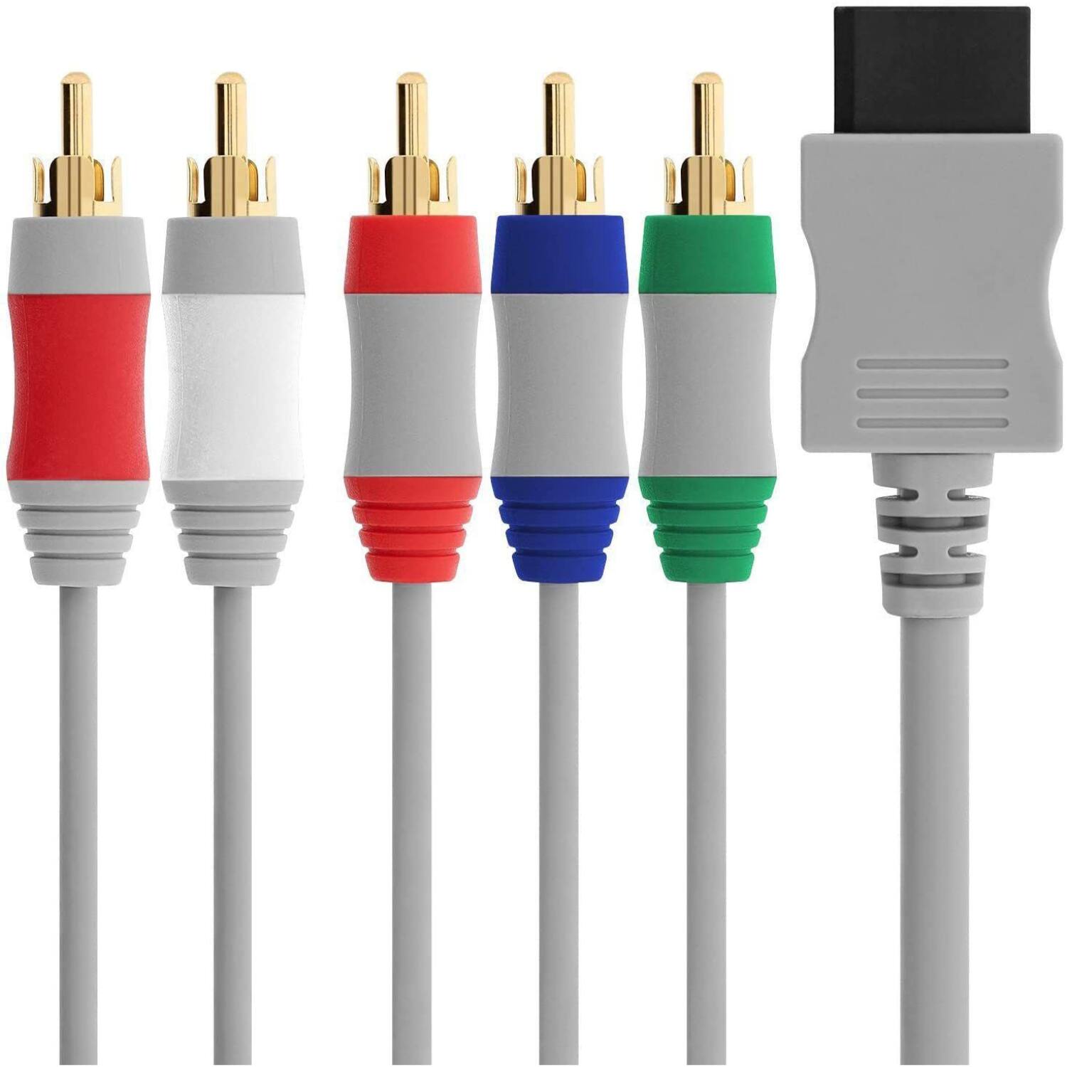 Left. Stock Preferred - 6ft High-Definition Component HD AV Cable for Nintendo - Grey.