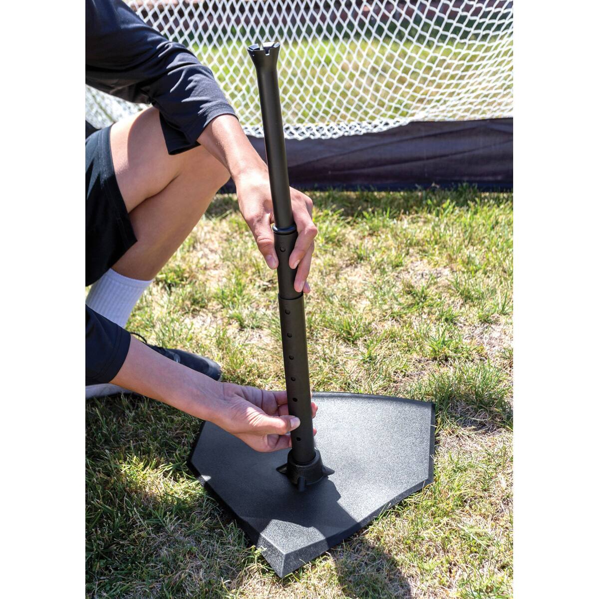Alt View 4. SKLZ - SKLZ Youth Baseball Training Pop-Back Tee - Black.