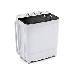 HONGGE - Twin Tub Portable Washing Machine with Separate Washer and Spinner for Apartments and RVs - Gray