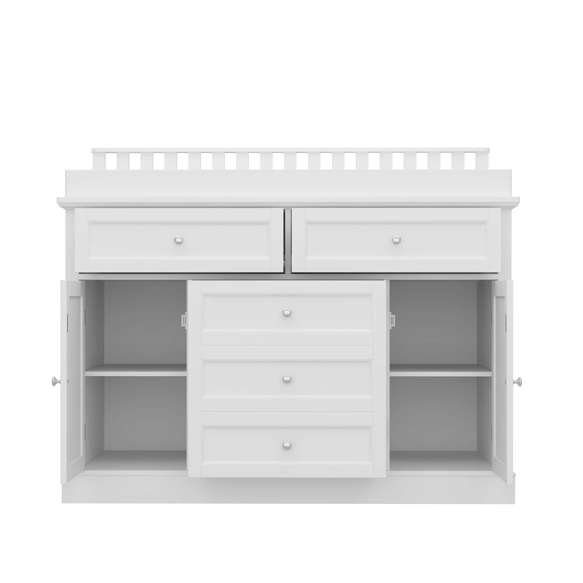FUFU & GAGA - FUFU&GAGA Classic Baby Changing Table Dresser: Timeless Design & Ample Storage - White