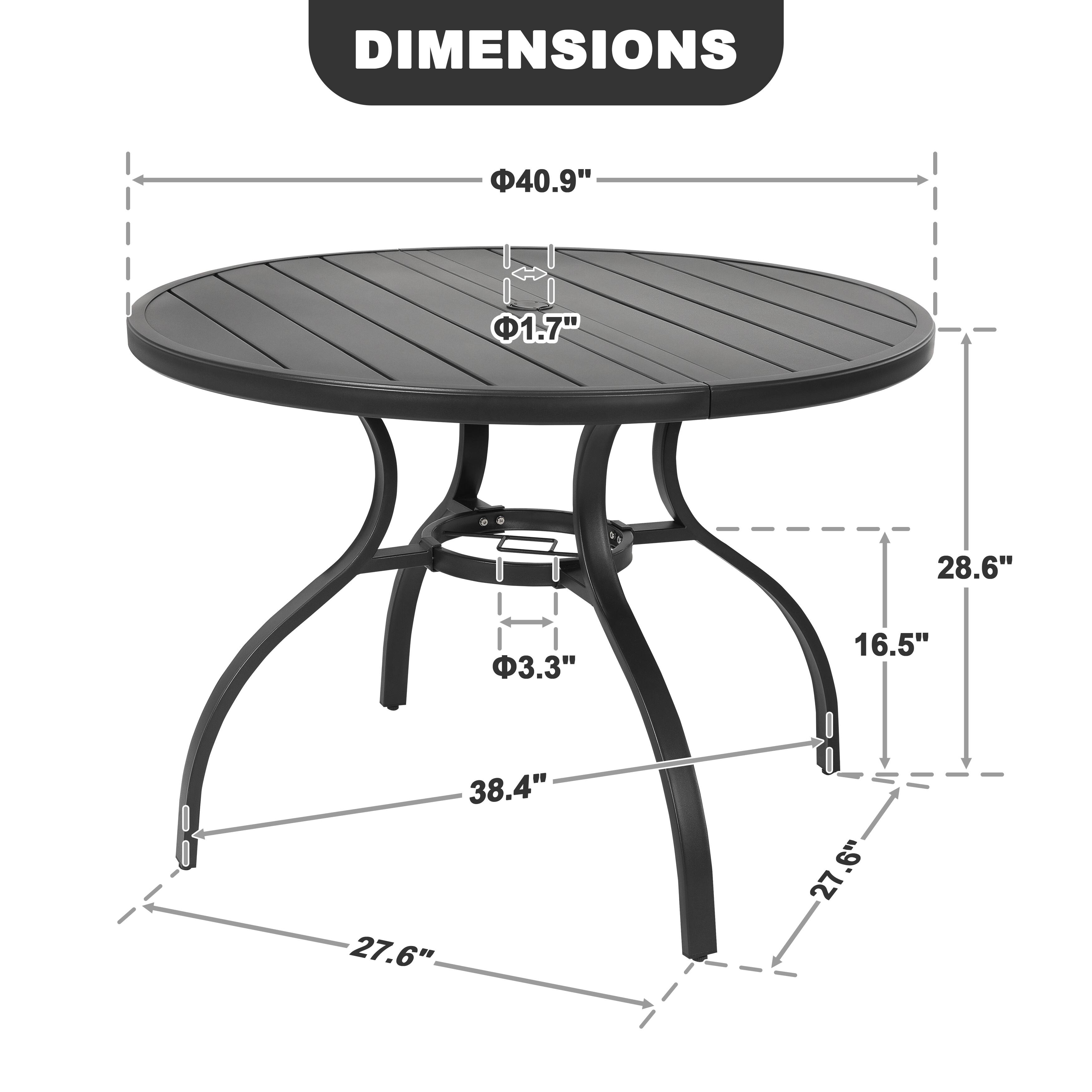 DIMENSIONS  
40.9"  
1.7"  
28.6"  
3.3"  
16.5"  
38.4"  
27.6"  
27.6"  
.6"  
27