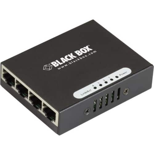 Black Box Network Services - USB-Powered Gigabit 4-Port Switch with EU Power Supply
