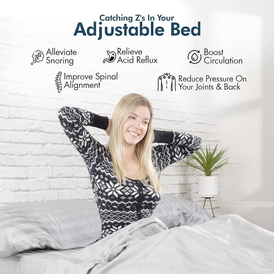 米12” Divine Mind Front Page / Center Stage RMR531 Rent Money /00250 Renanim SFE Split King Adjustable Bed Frame with 14
