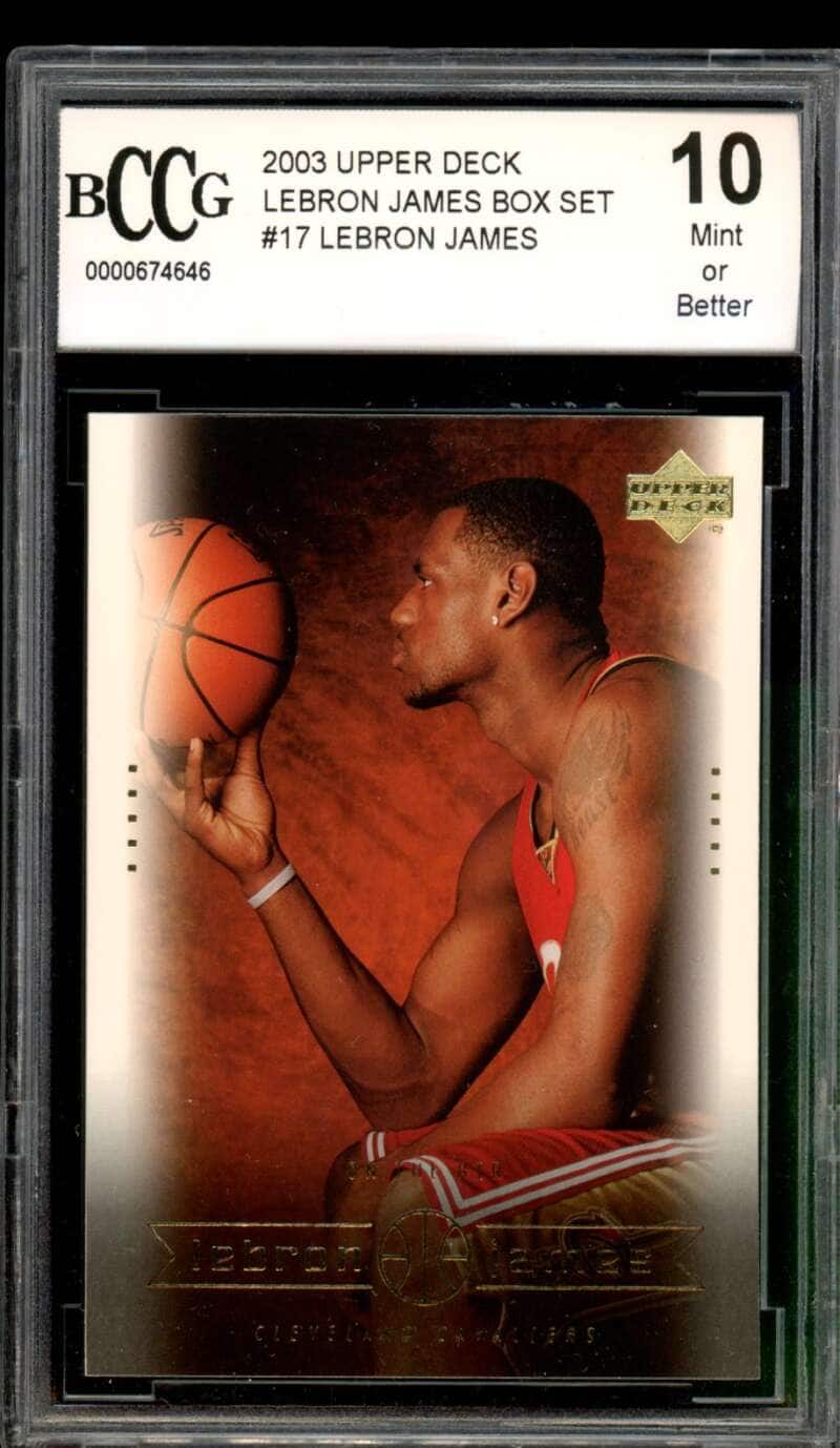 Lebron James Rookie Card 2003 Upper Deck Box Set #17 BGS BCCG 10