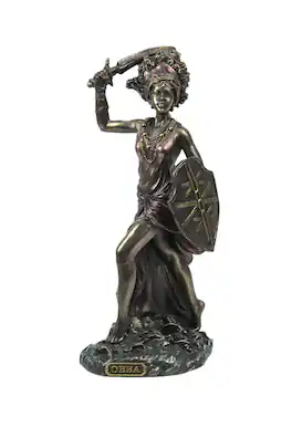 Veronese Design - Bronzed Finish Obba Orisha of Marriage and Transformation Statue - Bronze
