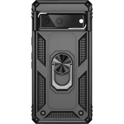Front. SaharaCase - Military Kickstand Series with Belt Clip Case for Google Pixel 7 - Black.