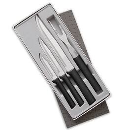Rada - 4 Piece Prepare then Carve Knife Set with Gift Box, Handles - Black