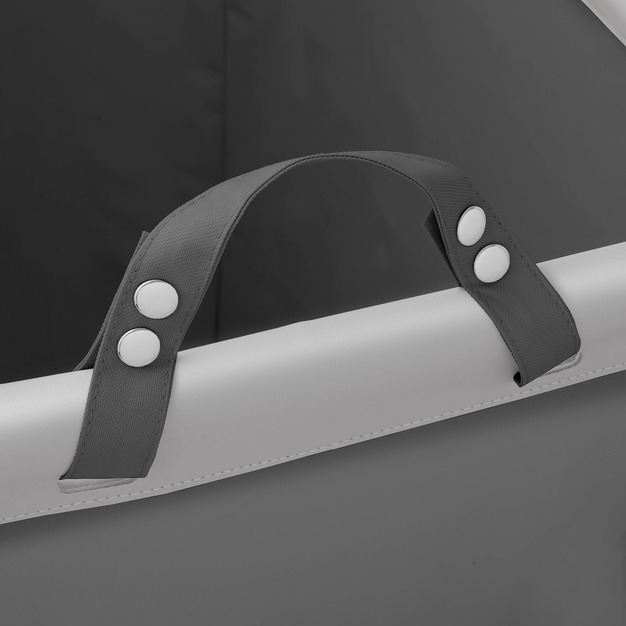 Alt View 2. Dryser - Commercial Rolling Canvas Bin Laundry Hamper on Wheels - Grey.