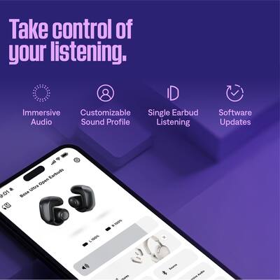 Bose Ultra Open Ear True Wireless Open Earbuds Midnight Violet Bose Ultra Open Ear True Wireless Open Earbuds Midnight Violet