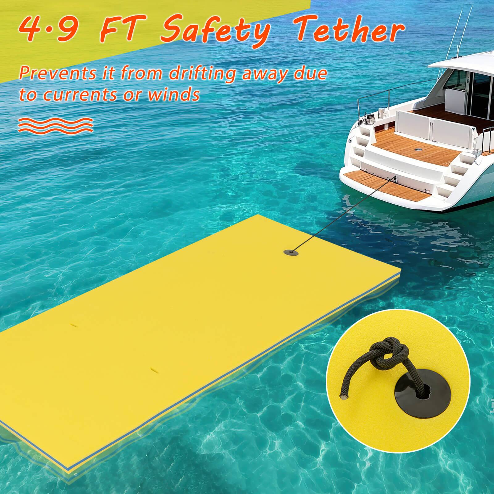 4.9 FT Safety Tether  
Prevents it from drifting away due to currents or winds