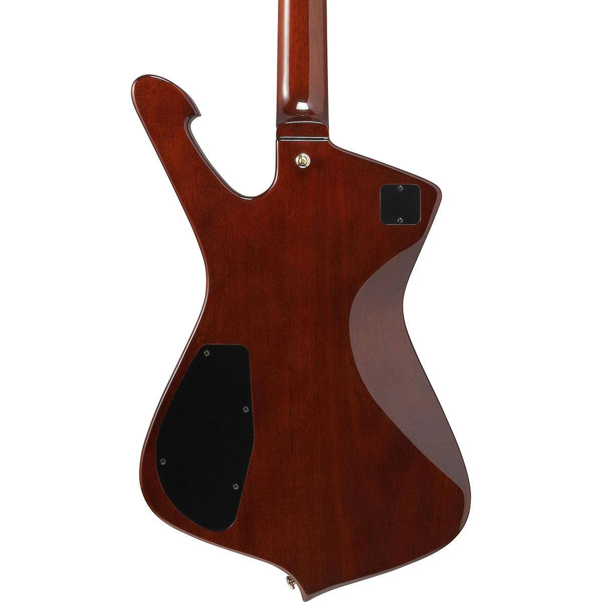 Alt View 4. Ibanez - Ibanez Iceman Standard Series IC420FM Electric Guitar, Transparent Blue Gradation.