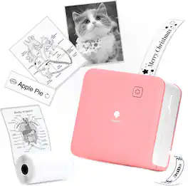Phomemo - M02 PRO Portable Mini Printer for Sticker, Photo, Study Notes, Bullet Journal, DIY Christmas Gift - Pink