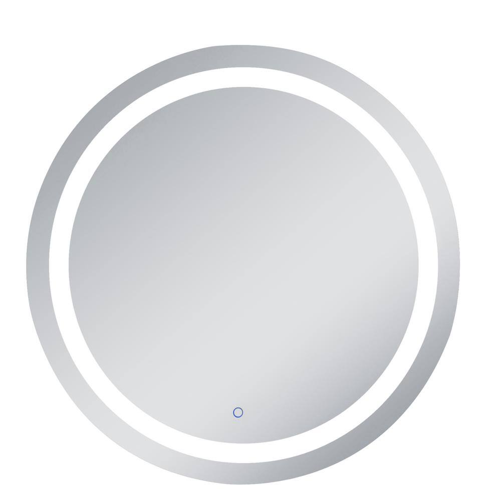 Left. Elegant Decor - Helios 36 inch Hardwired LED mirror - Silver.