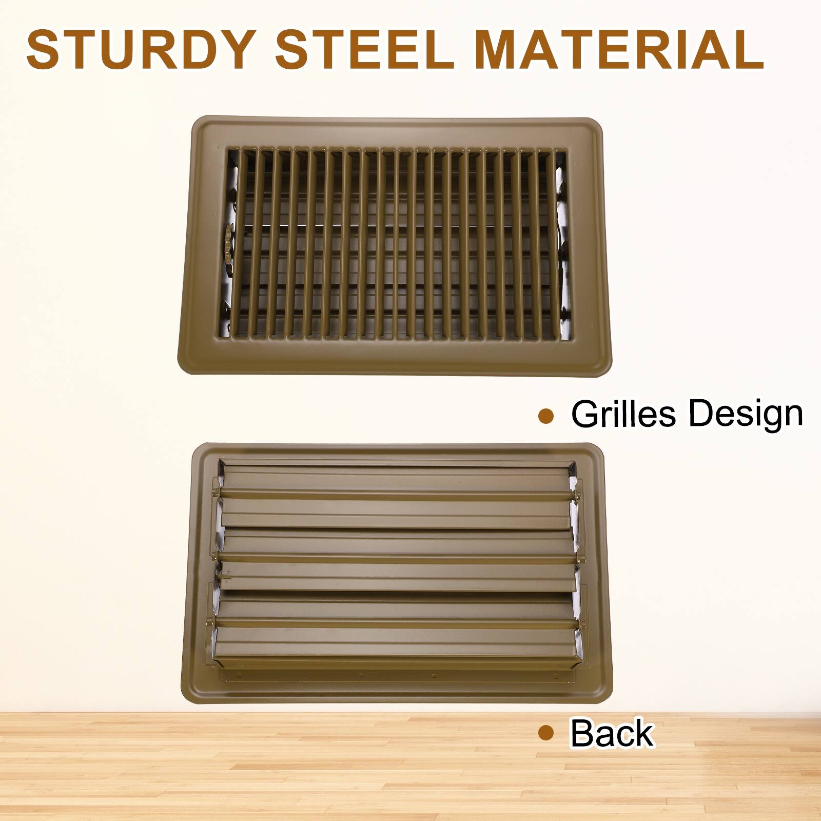 STURDY STEEL MATERIAL

- Grilles Design
- Back