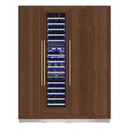 Front. Koolmore - KoolMore Reserve Panel Ready 30 in. Column Refrigerator with 18 in. Wine Cooler and Freezer - White.