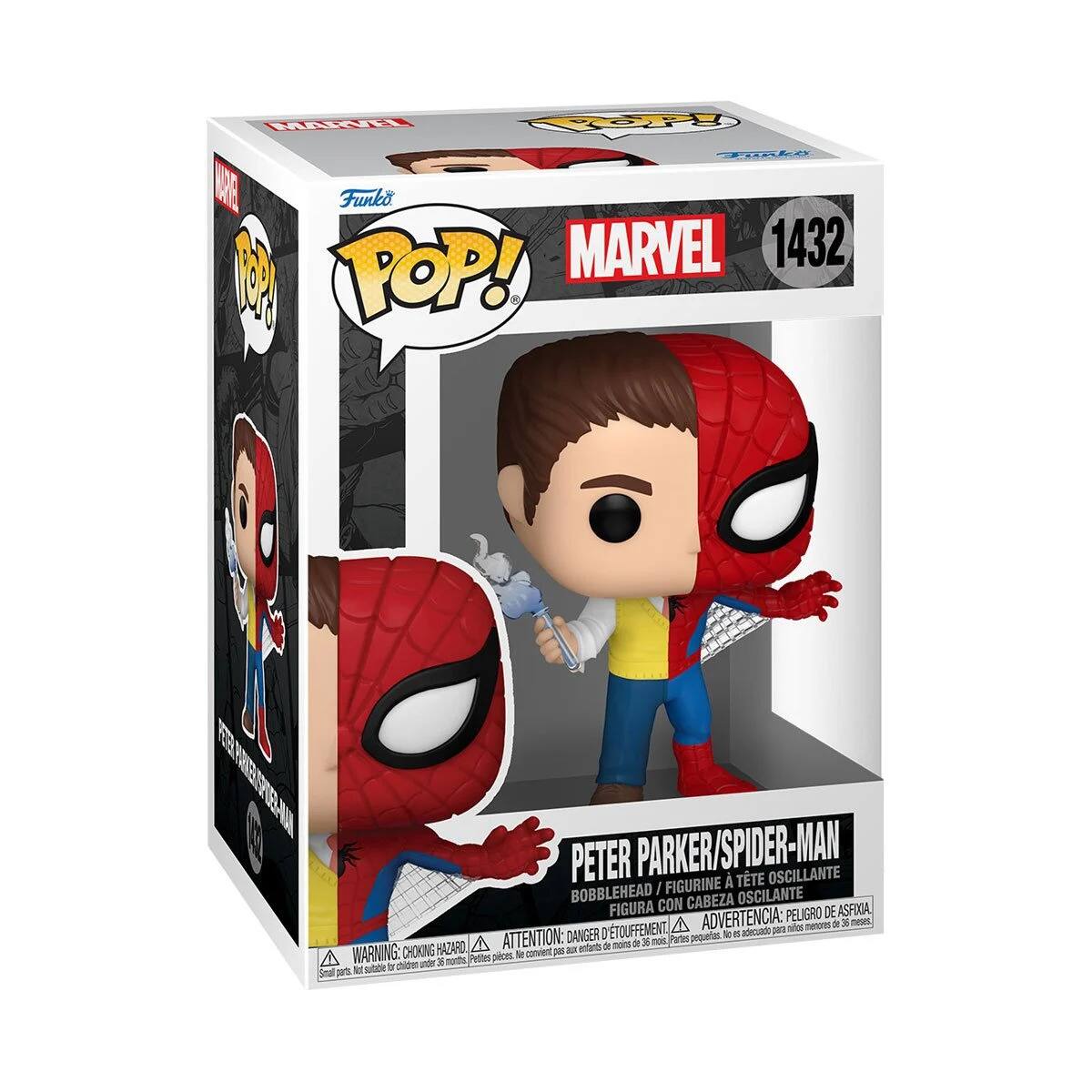 Mndu  TAkO E Funko MARVEL 1432 M POP! E 319E- PETER PARKER/SPIDER-MAN TTE OSCILANTE / FIGURINE  BOBBLEHEAD CABEZA OSCILANTE FIGURA CON DE ASFIA ADVERTENCIA: PELIGRO nepe, A aos marones de 3 ATTENTION: DANGER I ETOUFFEMENT Partes pequetes 1 i adetuado  A dI noirs  x noi CHOKING HAZARD, mnvenst O a anferts WARNING: nde 3 northe Pettes pices - N sutate  cde Snal sets