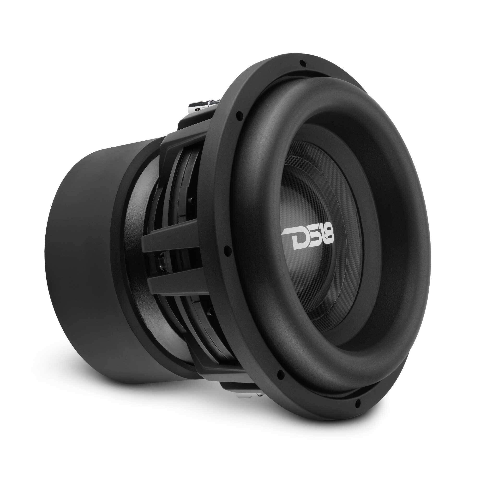Front. DS18 Audio - CARBON 12" High Excursion Carbon Fiber Cone Subwoofer, 3500W RMS Dual 2-Ohm.