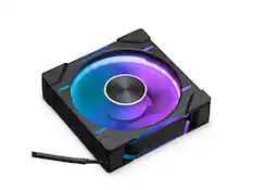Front. Phanteks - Phanteks D30-120 DRGB PWM Fan, Reverse Airflow, ARGB/DRGB, Daisy-chain, Black - Black.