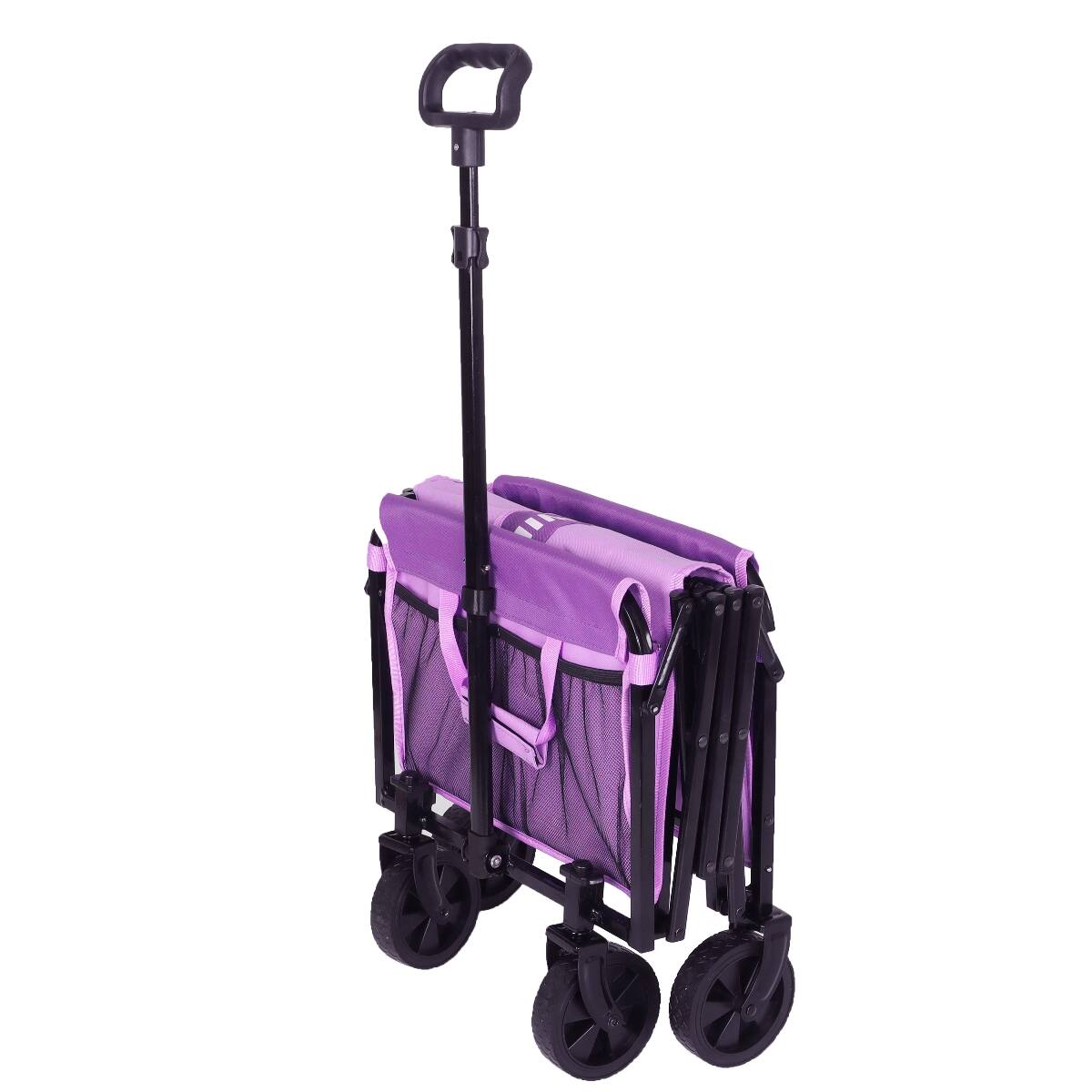 Alt View 10. Loheer - Loheer Lightweight Collapsible Wagon with Wheels, Foldable Utility Cart with 360 lb Capacity, Purple.