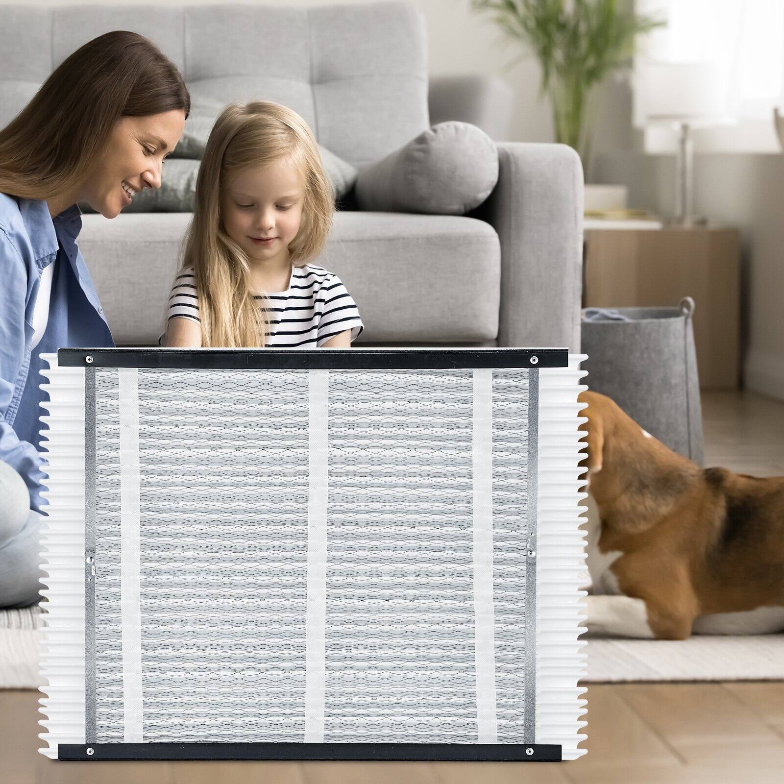 Alt View 1. Glintex - Air Filter, 20x25x4 Furnace Filter MERV 16, Electrostatic Pleated HVAC AC Filter 2-Pack, Captures Dust Smog Dander.