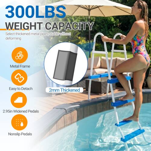 300LBS WEIGHT CAPACITY

Select thickened metal pipes, stable without deforming

Metal Frame

Easy to Detach

2mm Thickened

2.95in Widened Pedals

Nonslip Pedals