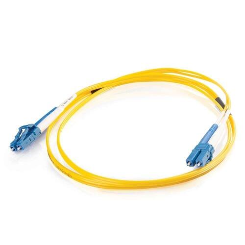 Front. C2G - 757120287582 Fiber Optic Cable - Yellow - 9 Feet - LC-LC - 9/125 - OS2 - Duplex - Single-mode - PVC - Yellow.
