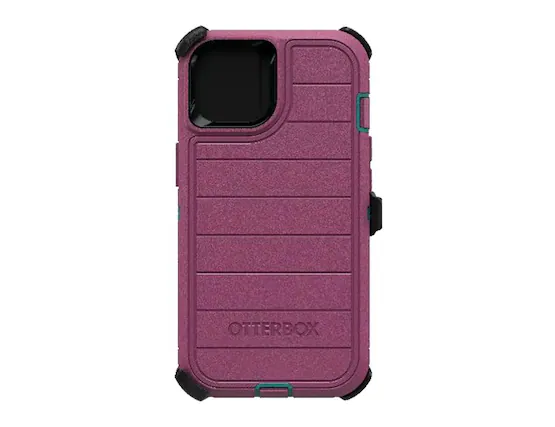Front. OtterBox - Otter Box Defender Series Pro Case for iPhone 14/13 5G | Color: Hot Pink - Pink.