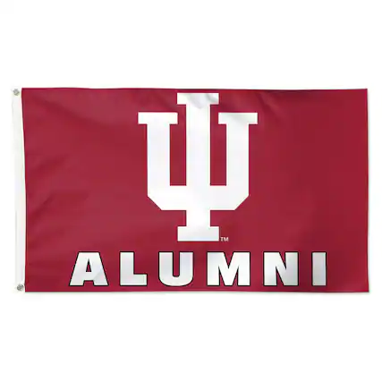Front. WinCraft - Indiana Hoosiers 3' x 5' Single-Sided Deluxe Alumni School Supporter Flag - Multicolor.