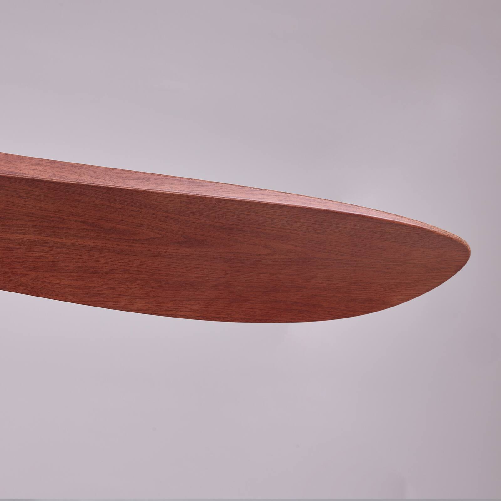 Alt View 8. Siljoy - 52 Inch 3-Blade Red Brown Solid Wood Ceiling Fan with LED Light, Remote & App Control for Bedroom Living Room - BROWN.